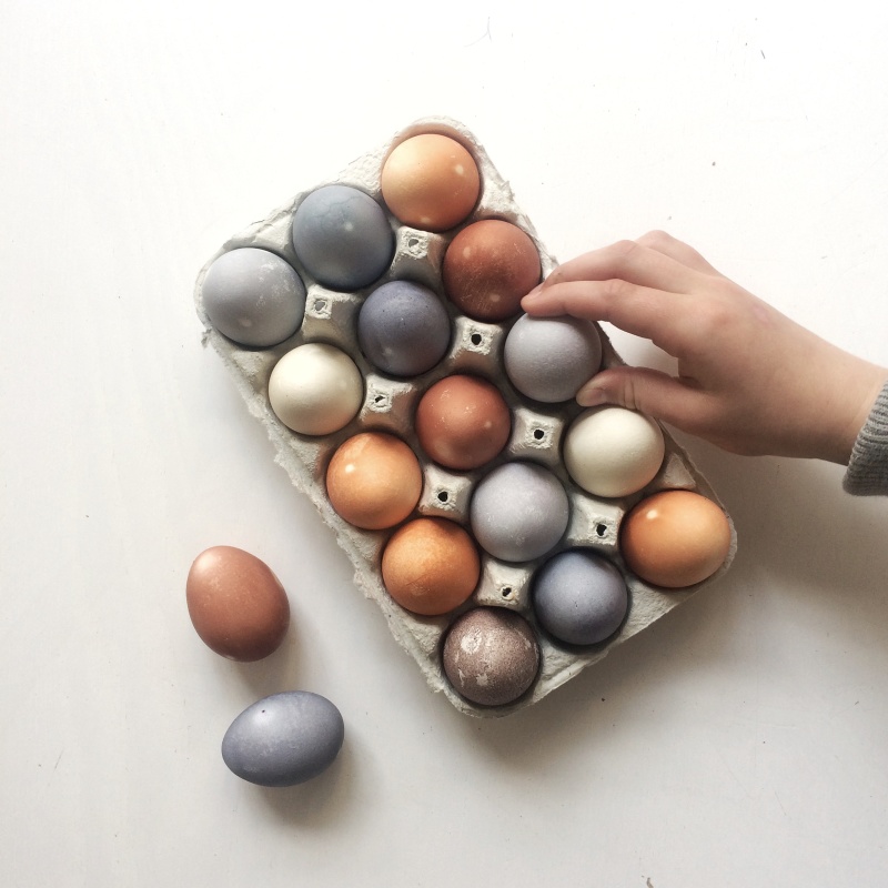 Naturally dyed Easter Eggs