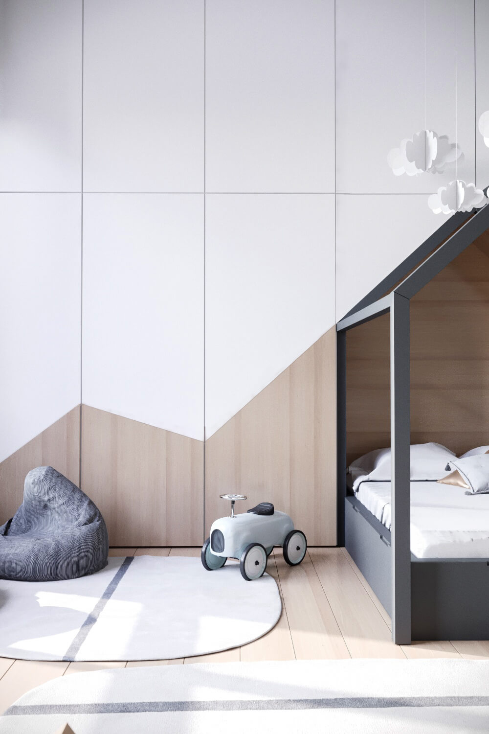 Clean, calm and modern kids rooms