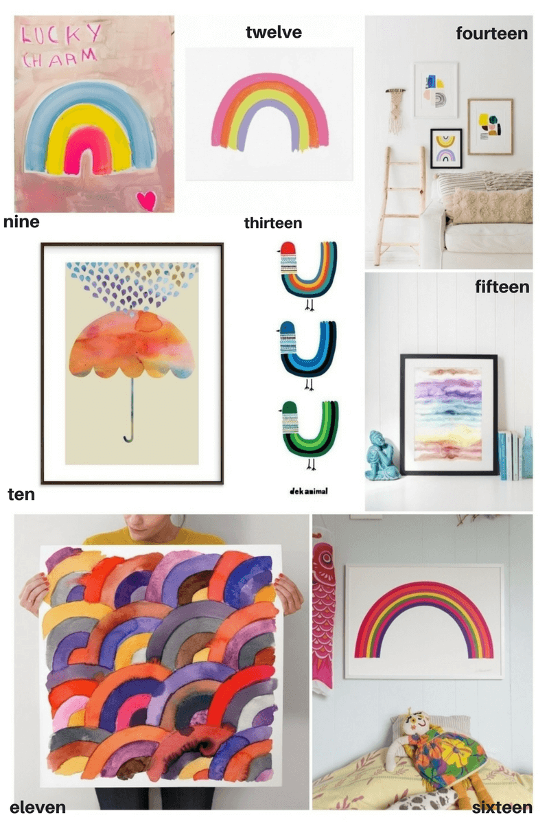The best rainbow prints for the kids room
