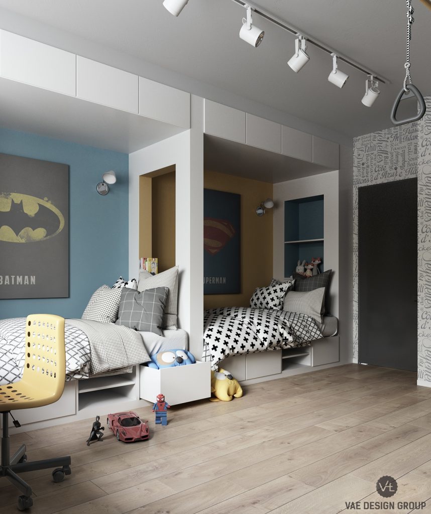 inspirational and cosy shared kids bedrooms