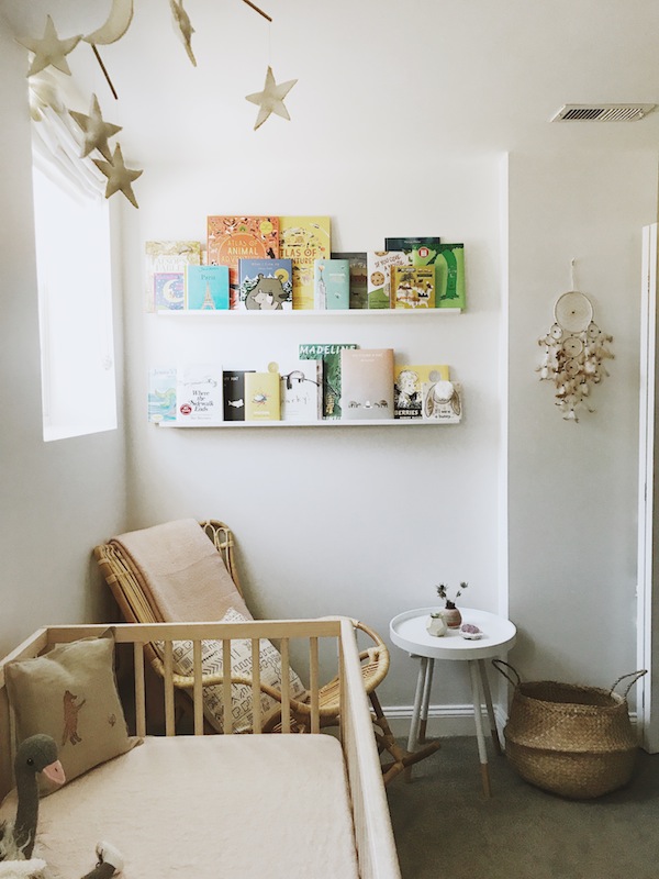 natural nursery for a baby girl