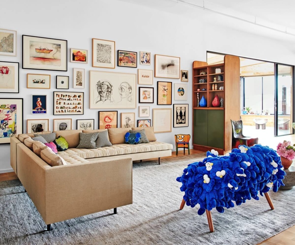 Stunning artwork in this family home in Williamsburg 