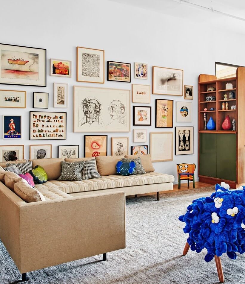 Stunning artwork in this family home in Williamsburg 