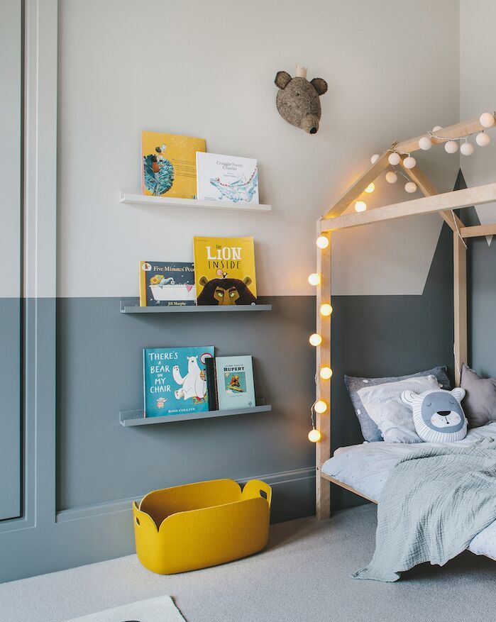 enchanting boy’s room in grey and yellow 10