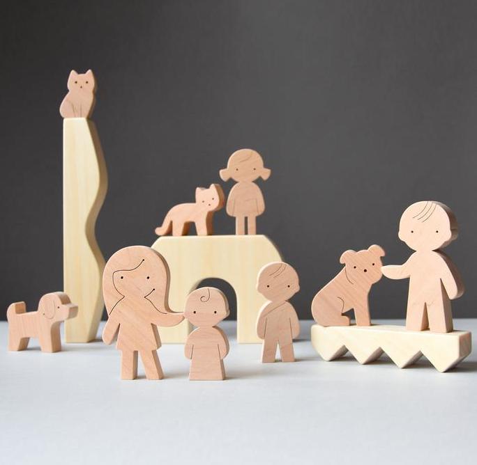 Natural handmade wooden toys