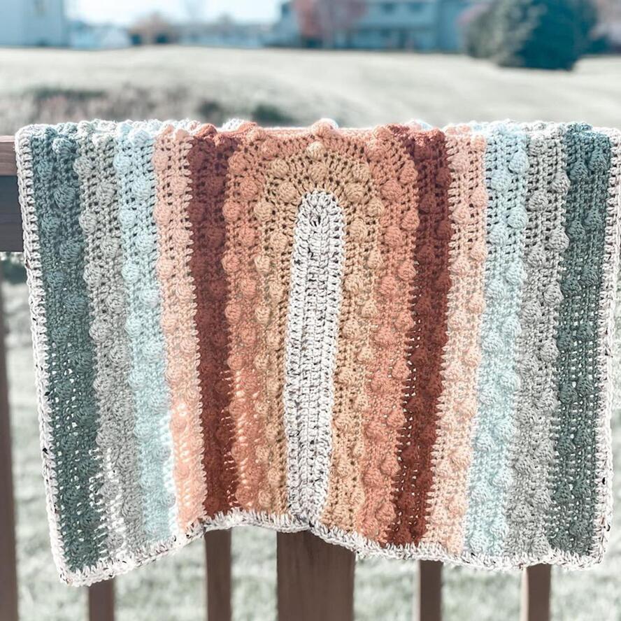 rainbow crochet baby blanket pattern